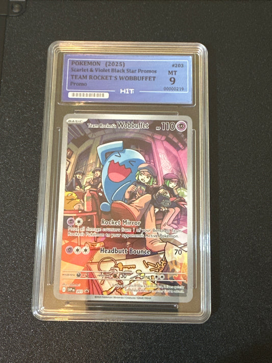Team rockets wobbuffet hit graded 9 black star promo
