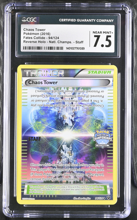 Chaos Tower CGC graded 7.5 NM+ Champions Staff stamped