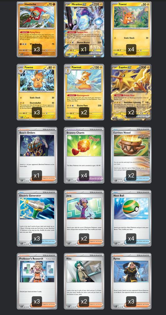 Zapdos Ex Deluxe Battle Deck Opened comes with deck box