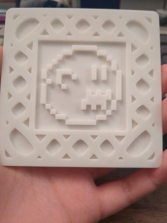 3D Printed 8bit Boo coaster From Super Mario Bros 3