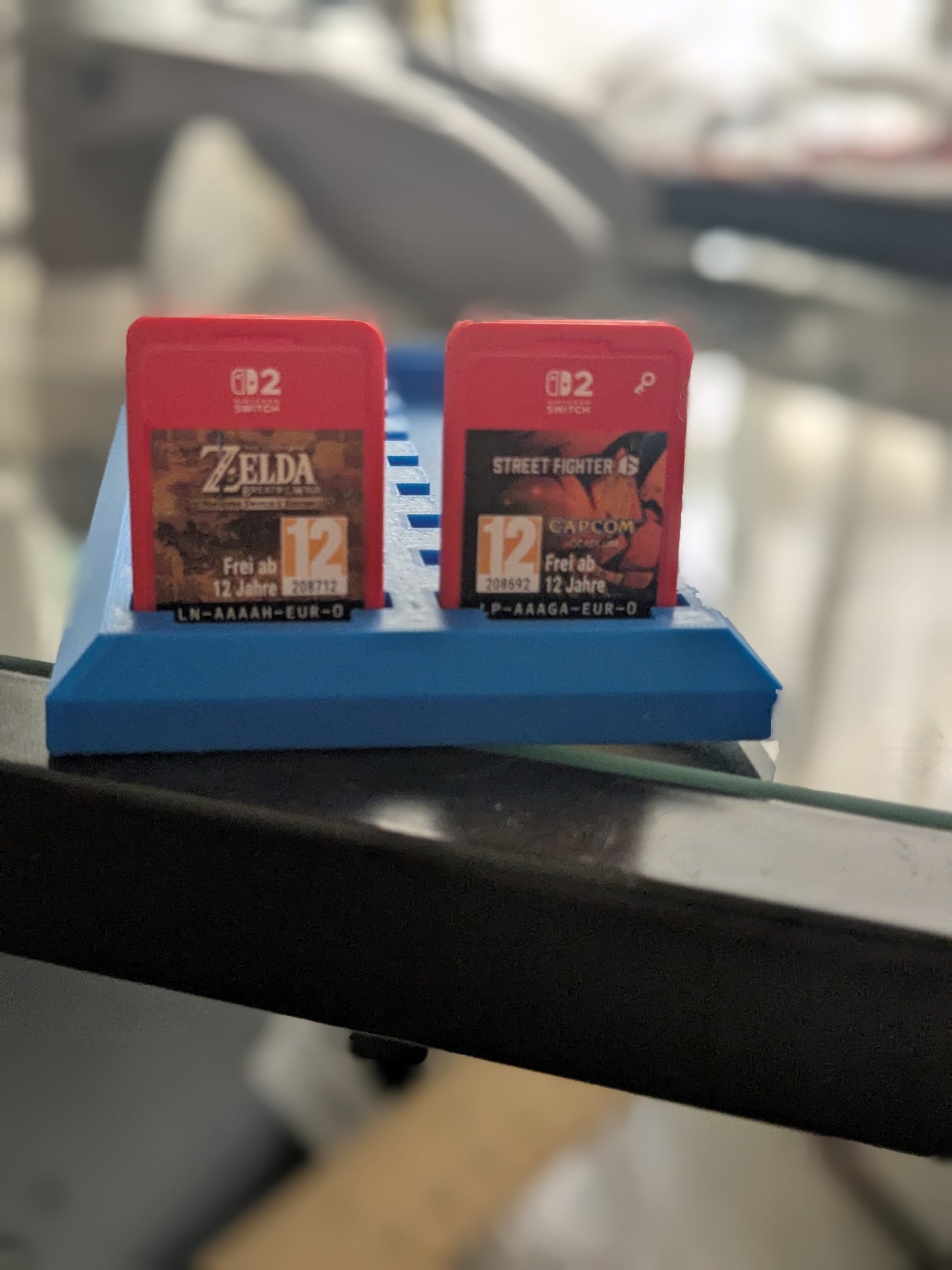 Nintendo Switch 1 and 2 Cartdridge holder for shelves - 3D Printed