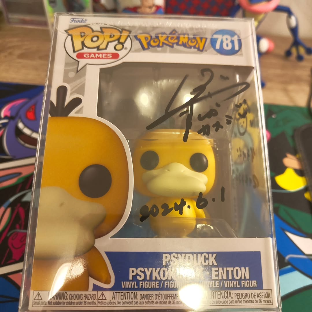 Psyduck Funko Pop Signed By Misty VA (Japanese)
