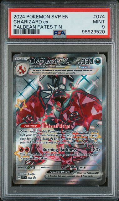 2024 POKEMON SVP EN-SV BLACK STAR PROMO #074 CHARIZARD ex PALDEAN FATES TIN