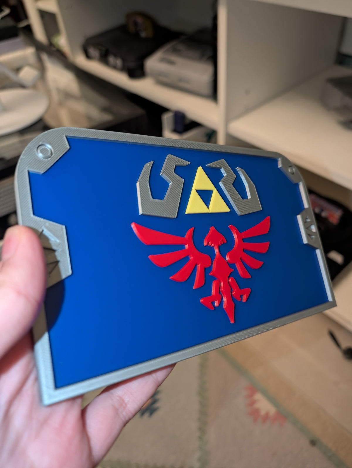 3D Printed Nintendo Switch 2 Hylian Shield Dock cover