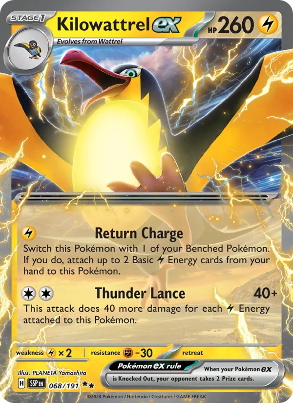 Kilowattrel ex - Surging Sparks #068/191