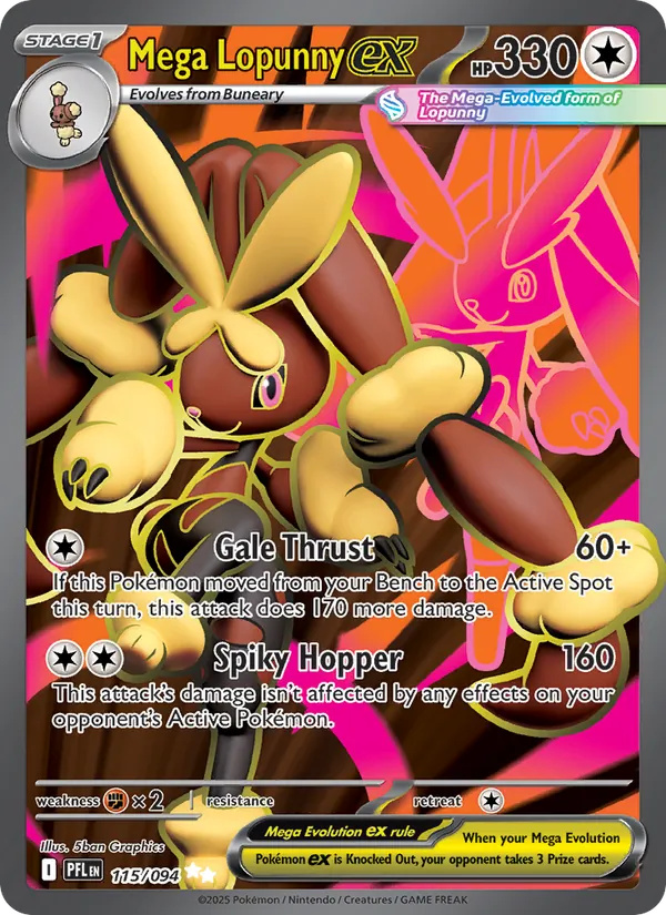 Mega Lopunny ex - Phantasmal Flames #115/94