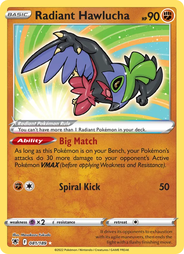 Radiant Hawlucha - Astral Radiance #081/189