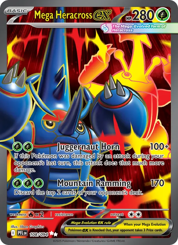 Mega Heracross ex - Phantasmal Flames #108/94