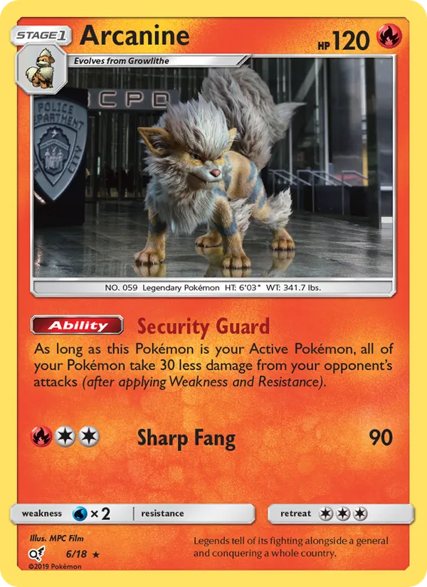 Arcanine - Detective Pikachu #6/18
