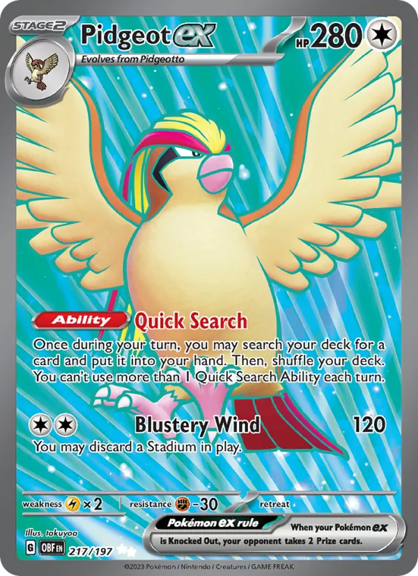 Pidgeot ex - Obsidian Flames #217/197