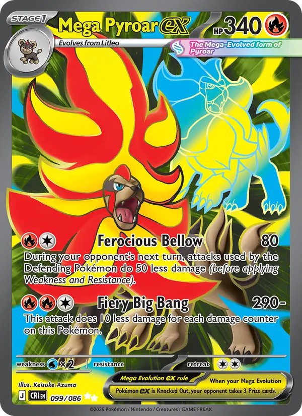 Mega Pyroar ex - Chaos Rising #099/86