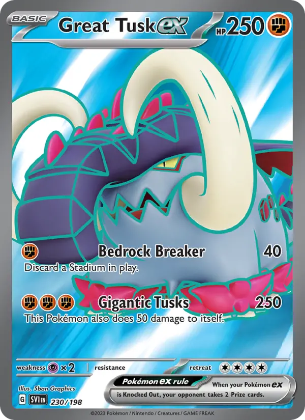 Great Tusk ex - Scarlet & Violet #230/198