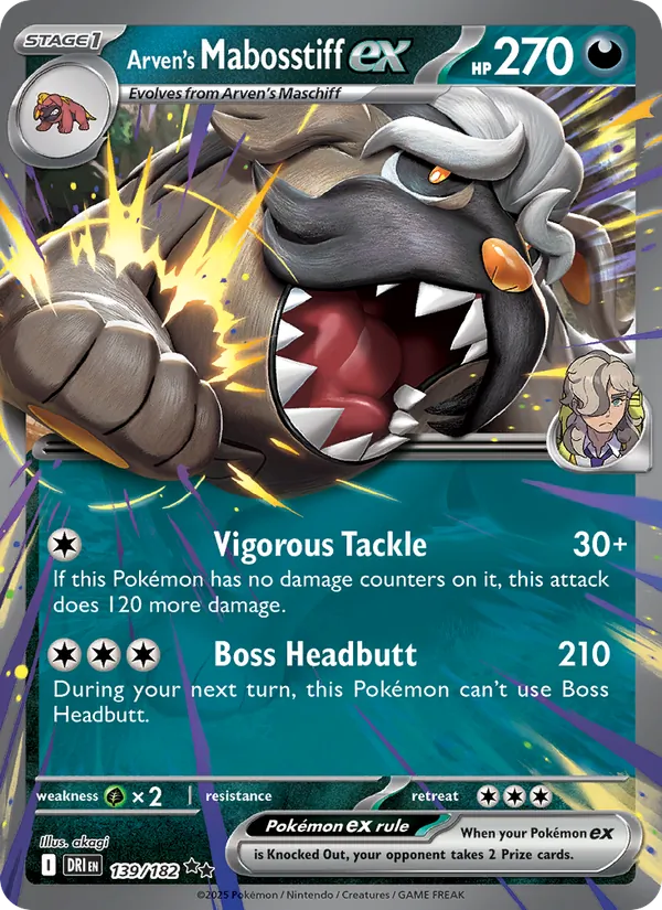 Arven's Mabosstiff ex - Destined Rivals #139/182