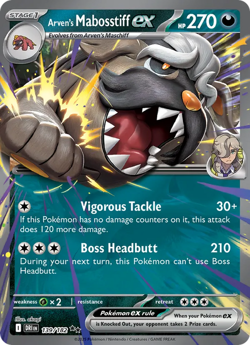 Arven's Mabosstiff ex - Destined Rivals #139/182
