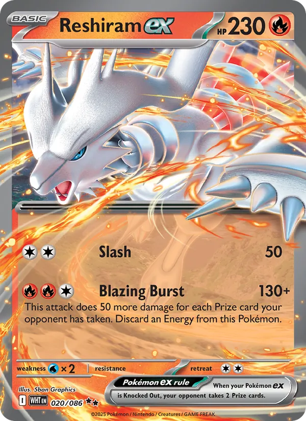 Reshiram ex - White Flare #020/86