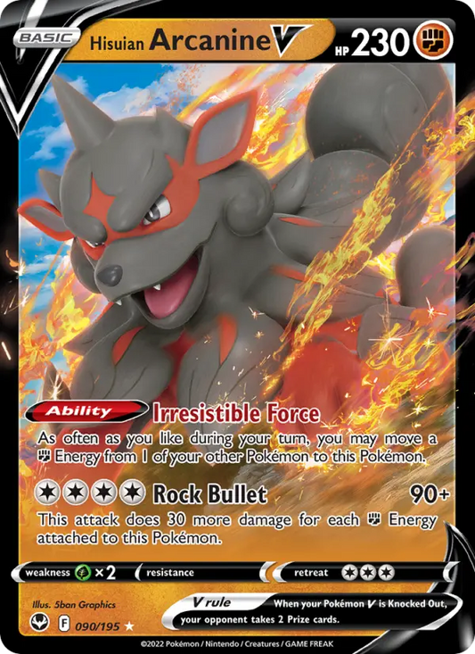 Hisuian Arcanine V - Silver Tempest #090/195