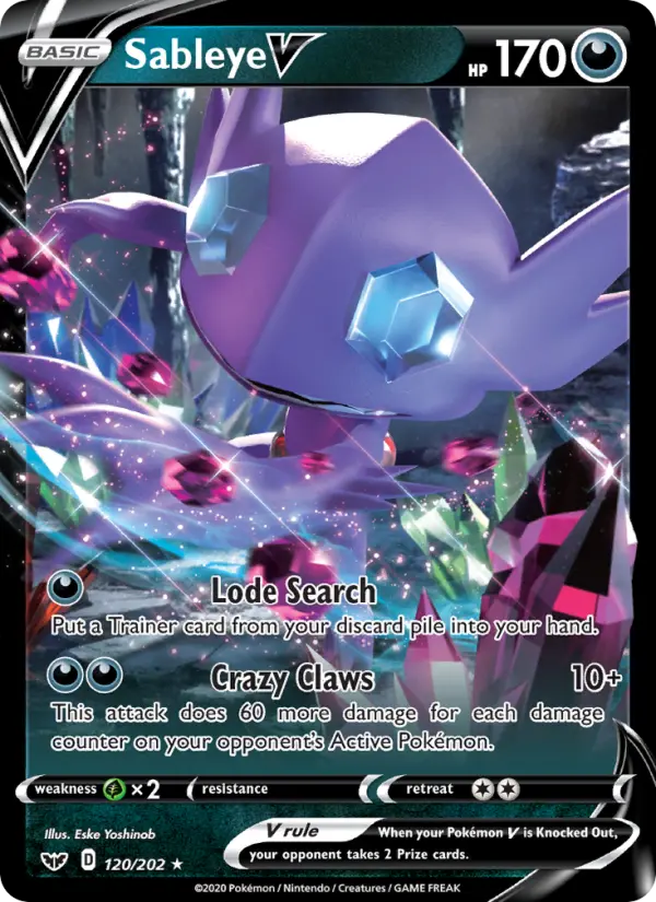 Sableye V - Sword & Shield #120/202