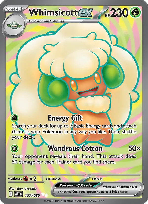 Whimsicott ex - White Flare #157/86