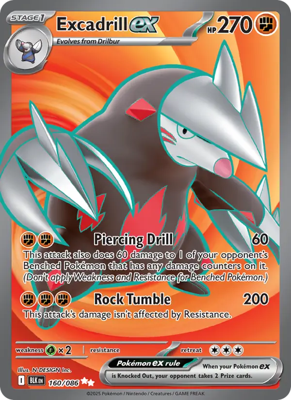 Excadrill ex - Black Bolt #160/86