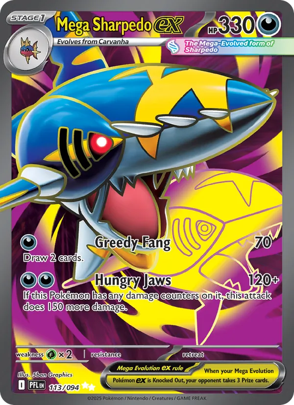 Mega Sharpedo ex - Phantasmal Flames #113/94