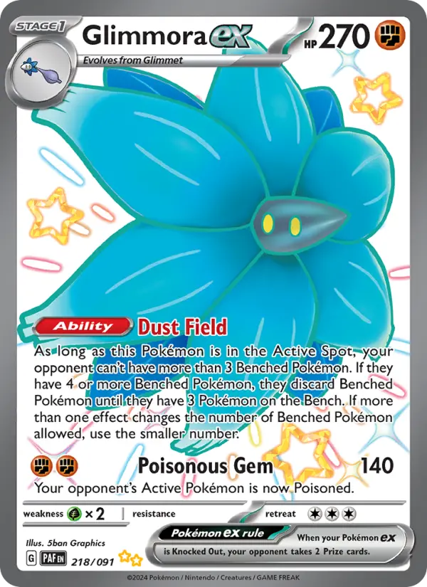 Glimmora ex - Paldean Fates #218/91